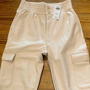 Abercrombie and Fitch Vegan Leather Cargo Joggers